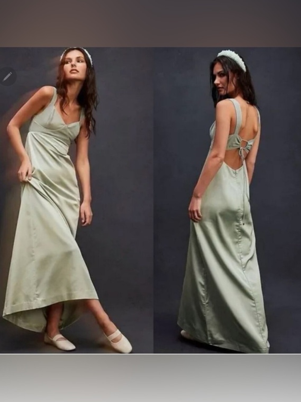Free People Gia Maxi Dress Light Green Size 6